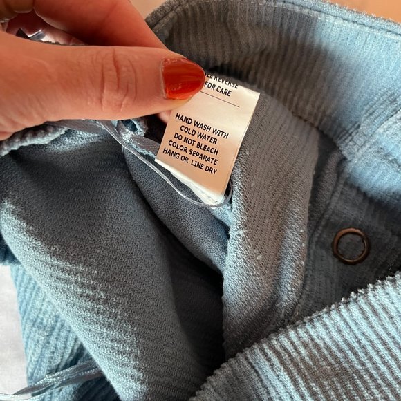Corduroy Powder Blue Mini Skirt - Picture 5 of 5